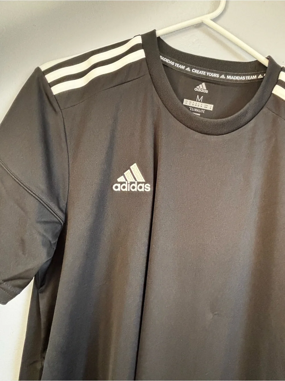 Adidas Squadra 17 Soccer Jersey Short Sleeve Black Sz M. NWT